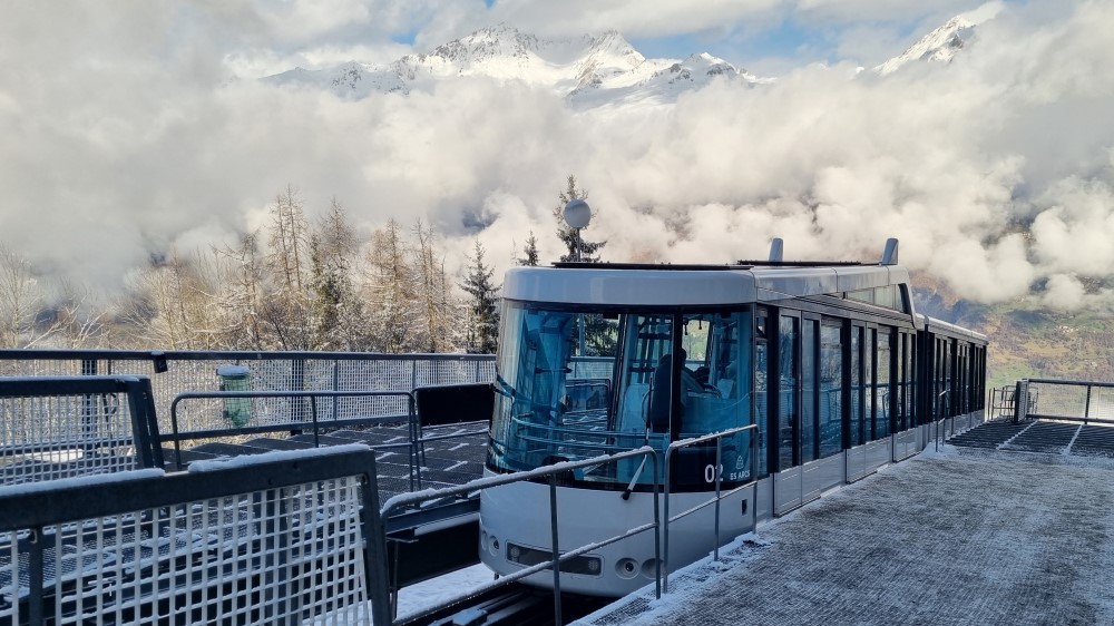 Funiculaire vanuit Bourg-Saint-Maurice.